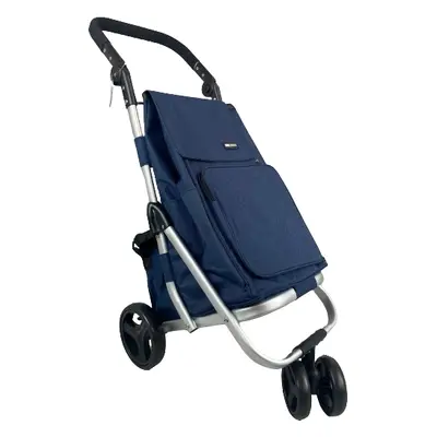 (Navy) Hampton&Stewart Wheel Maneuverable Shopping Trolley