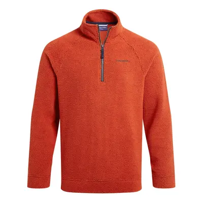 (XXL, Carnelian/Orange) Craghoppers Mens Karlton Half Zip Fleece Top