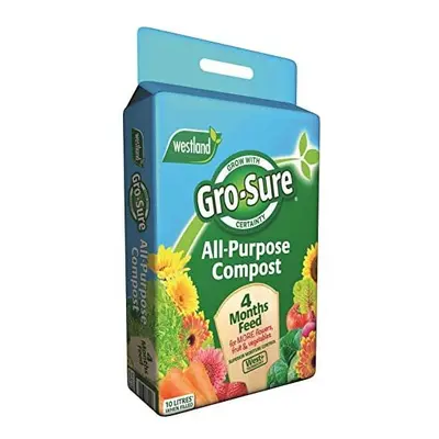 Gro-sure All Purpose Compost with Months Plant Feed, Litre - Dark