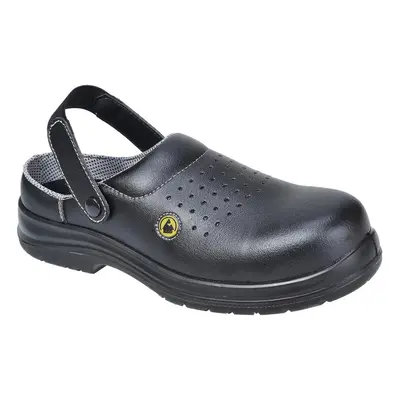 (11 UK, Black) Portwest Mens Perforated Compositelite Safety Clogs