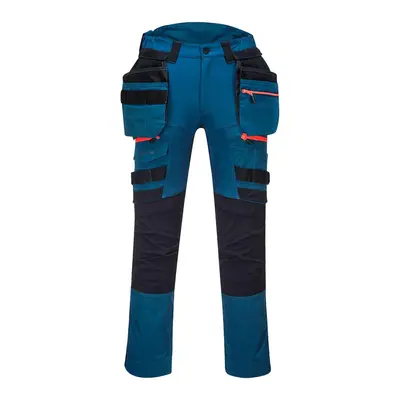 (32R, Metro Blue) Portwest Mens DX4 Detachable Holster Pocket Trousers