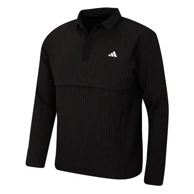 (L, Black) adidas Golf Mens Ultimate WIND.RDY Stretch Quarter Zip Sweater