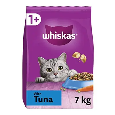 Whiskas 1+ Tuna 7kg Bag, Adult Cat Dry Food - Pack may vary