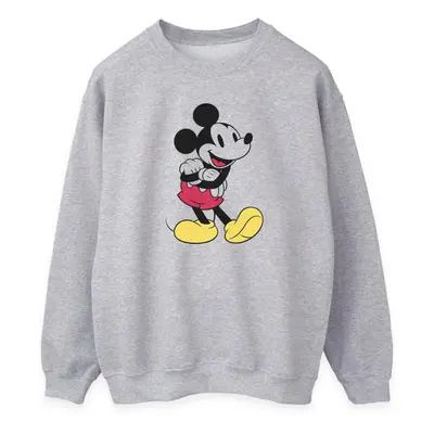 (M, Heather Grey) Disney Womens/Ladies Classic Mickey Mouse Sweatshirt