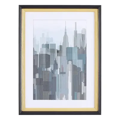 Framed Wall Print BAMAKO Rectangular x cm Urban Grey