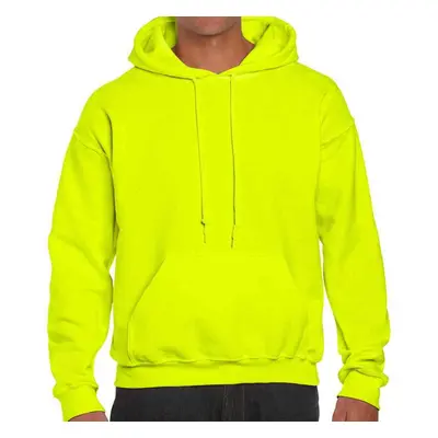 (M, Safety Green) Gildan Mens DryBlend Hoodie