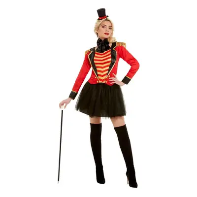 Womens Adults Circus Ringmaster Fancy Dress Costume Size