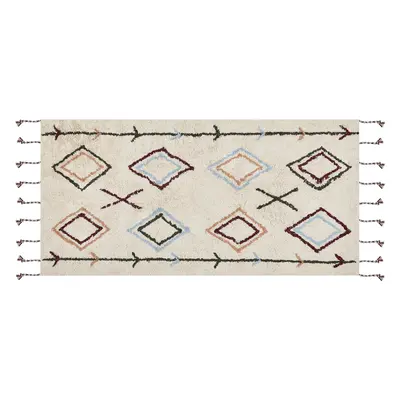 Cotton Area Rug x cm Beige CORUM