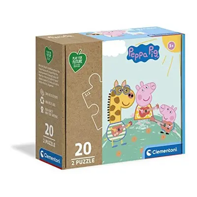 Clementoni Peppa Pig Play for Future x Pieces-Jigsaw Kids Age 3-100% Recycled Materials-Made in 