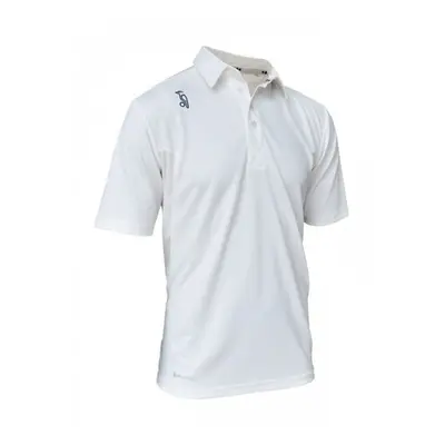 (L, White) Kookaburra Unisex Adult Pro Player Cricket Shirt