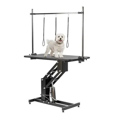 KCT Large Black Hydraulic Adjustable Dog Grooming Table