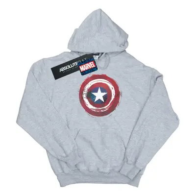 (7-8 Years, Sports Grey) Marvel Boys Captain America Splatter Shield Hoodie