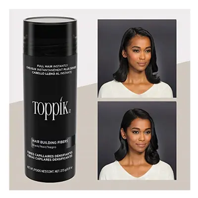 TOPPIK Hair Building Fibers, Black, 0.9625 Ounce