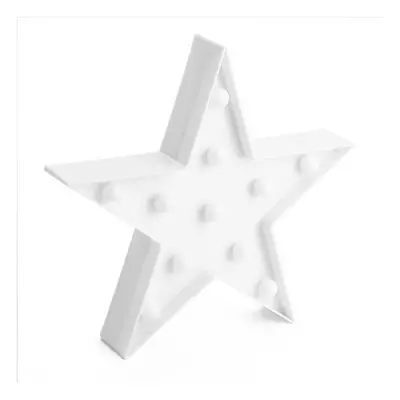 (White) Cute LED Five-Pointed Star Night Light for Baby Kids Bedroom Home Decor