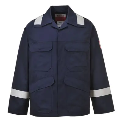 (4XL, Navy) Portwest Mens FR25 Bizflame Plus Jacket