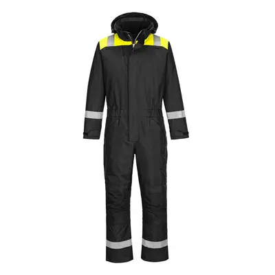 (41R, Black/Yellow) Portwest Unisex Adult PW3 Winter Overalls