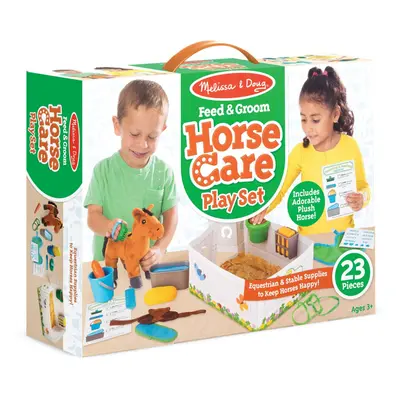 Melissa & Doug Feed & Groom Horse Care Play Set