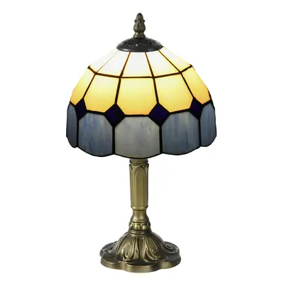 HOMCOM Antique Table Lamp, for Bedroom Bedside, Bulb not Included, Blue