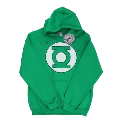 (L, Kelly Green) DC Comics Mens Green Lantern Logo Hoodie