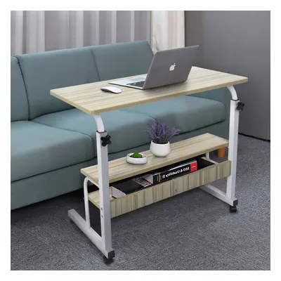 Ergonomic Adjustable Portable Rolling Bedside Work Breakfast Laptop Tray Table Desk Station