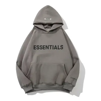 (grey, XL) Fear Of God Essentials Hoodie Fog Coat Sweater