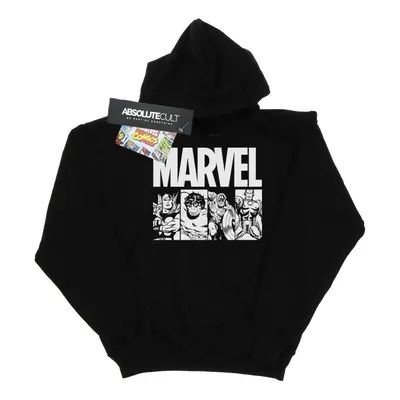 (12-13 Years, Black) Marvel Boys Comics Action Tiles Hoodie