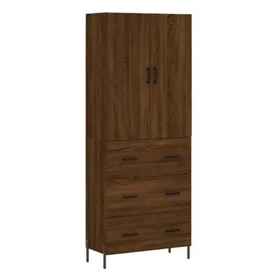 (brown oak, drawers) vidaXL Highboard Sideboard Storage Cabinet Side Cabinet White Engineered Wo