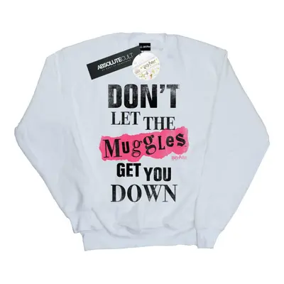 (XL, White) Harry Potter Mens Muggles Clippings Sweatshirt