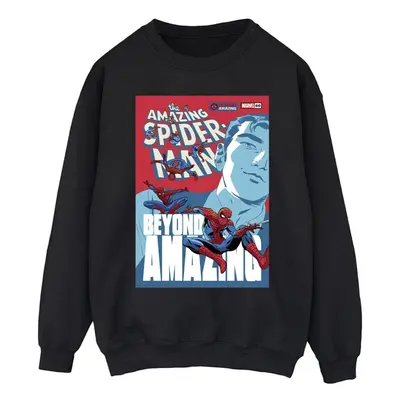 (M, Black) Marvel Mens Spider-Man Beyond Amazing Cover Sweatshirt