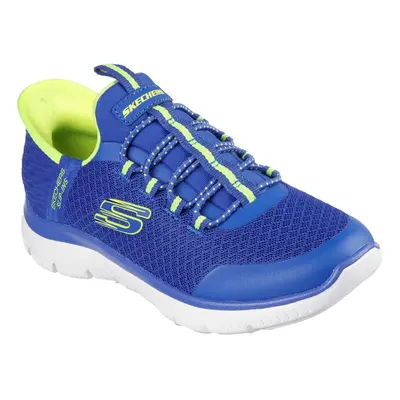 (13 UK, Blue/Lime) Skechers Boys Summit High Range Trainers