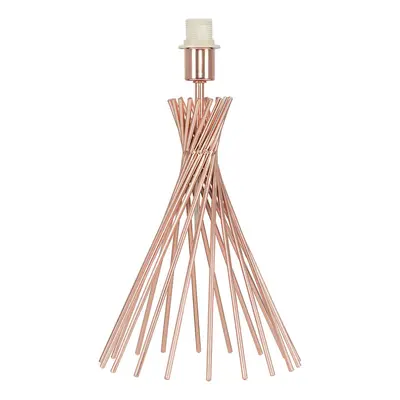 Modern Copper Metal Wire Twist Design Table Lamp Base