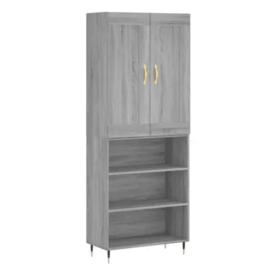 (grey sonoma, shelves) vidaXL Highboard Sideboard Storage Cabinet Home Side Cabinet Engineered W