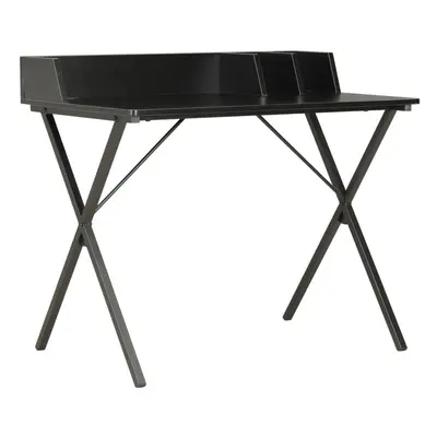 vidaXL Computer Desk X-Shape Cross Legs Black Office Home Table Corner Desk