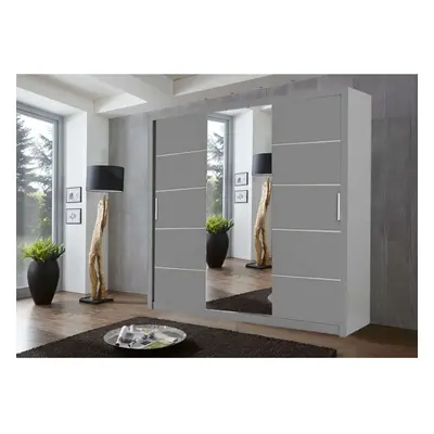 (250 cm, Grey) Oslo Sliding Door Wardrobe In sizes and Colors