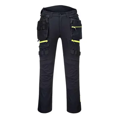 (28R, Black) Portwest Mens DX4 Detachable Holster Pocket Trousers