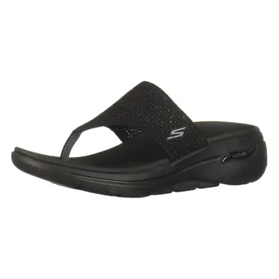 Skechers Go Walk Arch Fit Knit Point Sandal Black B (M)