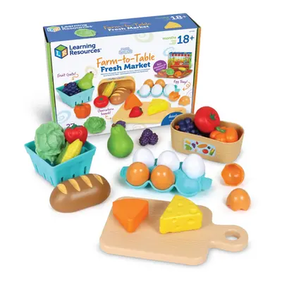 New Sprouts Farm to Table Fresh Market, Ages months+, Toys for Year Old Boy or Girl, Play Food, 