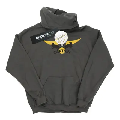 (12-13 Years, Charcoal) Harry Potter Boys Hufflepuff Captain Hoodie