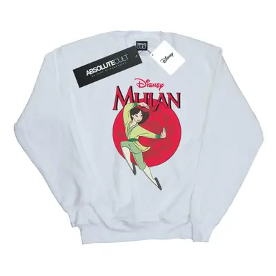 (L, White) Disney Womens/Ladies Mulan Dragon Circle Sweatshirt