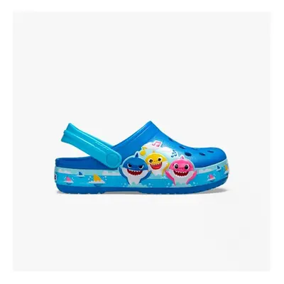 (UK 9, Bright Cobalt) Crocs 207066-4JL BABY SHARK BAND Kids Clogs Bright Cobalt