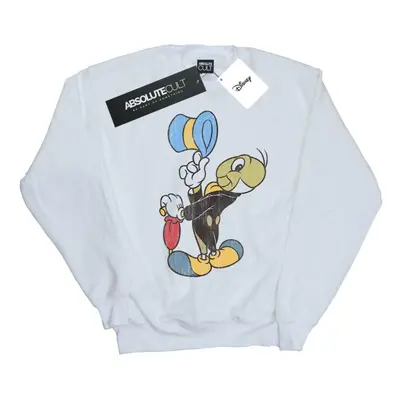 (XXL, White) Disney Mens Pinocchio Jiminy Cricket Sweatshirt