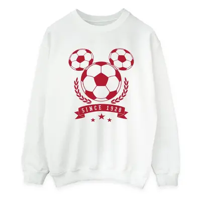 (XL, White) Disney Womens/Ladies Mickey Football Head Sweatshirt