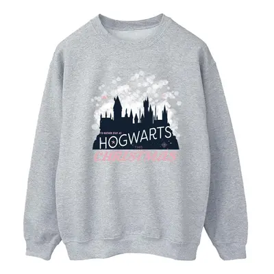 (XL, Sports Grey) Harry Potter Womens/Ladies Hogwarts Christmas Sweatshirt