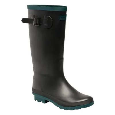 (3 UK, Black/Teal) Regatta Womens/Ladies Ly Fairweather II Tall Durable Wellington Boots