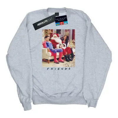 (M, Sports Grey) Friends Womens/Ladies Superman And Santa Sweatshirt