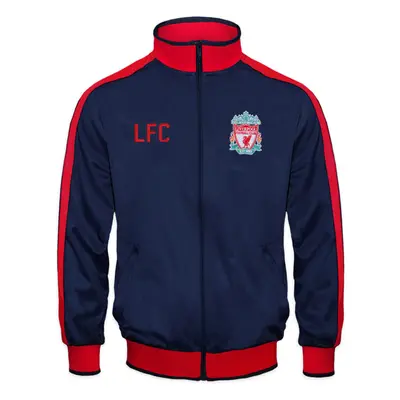 (Navy Blue, Years) Liverpool FC Official Football Gift Boys Retro Track Top Jacket