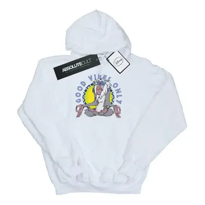 (XXL, White) Disney Mens The Lion King Rafiki Good Vibes Only Hoodie