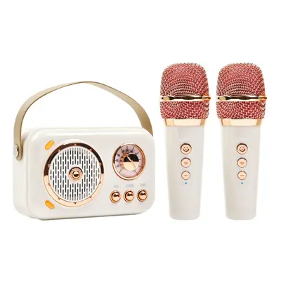 Chronus Portable Bluetooth Speaker with Microphone, Portable Retro Karaoke Microphone Speaker Ma