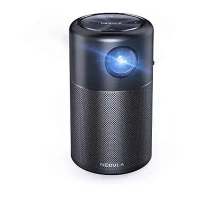 NEBULA Anker Capsule, Smart Wi-Fi Mini Projector, Black, ANSI Lumen Portable Projector, Speaker,