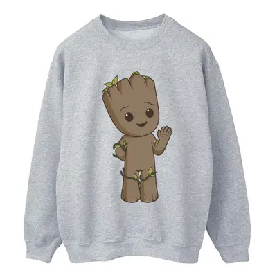 (XXL, Sports Grey) Marvel Womens/Ladies I Am Groot Cute Groot Sweatshirt